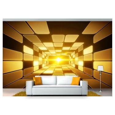 Imagem de Papel De Parede Túnel Profundo Placas 3D At42