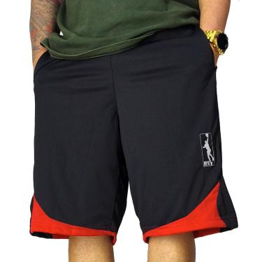 Imagem de Bermuda Basquete M10 Pro Hex Preto Vermelho-Masculino
