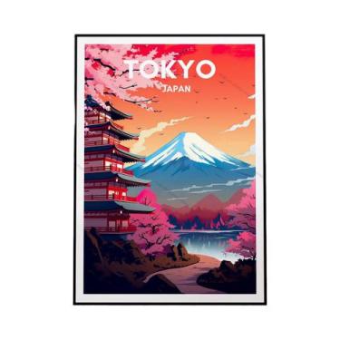 Imagem de Pôster De Arte De Parede Em Estilo Japonês Com Impressão Em Madeira, T
