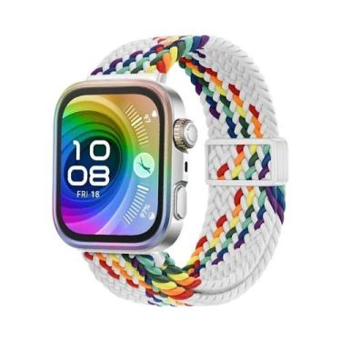Imagem de Pulseira De Nylon Trançada Ajustável Para Huawei Watch Fit 3/4/4 Pro, 