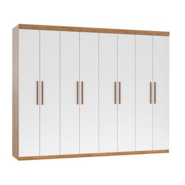 Imagem de Guarda Roupa Casal Esmeralda 8 Portas 4 Gavetas 208cm MDF MDP com Cabi