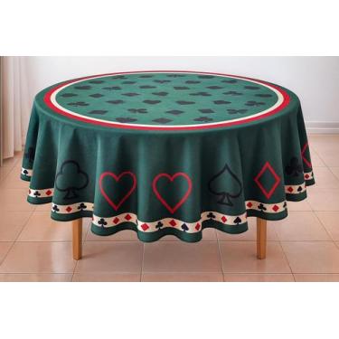 Imagem de Toalha de mesa para Jogos Baralho Pocker em Plush Redonda - Bag Boom, 