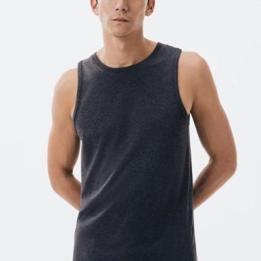 Imagem de Regata World Hering Básica Masculina 0111, Cinza mescla escuro, M