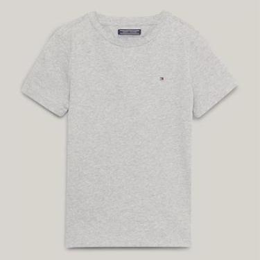 Imagem de Camiseta infantil Logótipo E Gola Redonda Cinza Tommy Hilfiger-Masculino