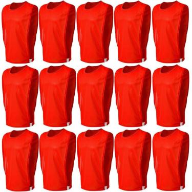 Imagem de KIT COLETE 15 PÇS TREINO FUTEBOL TRB LISO TECIDO EM POLIÉSTER-Masculino