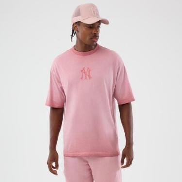 Imagem de MLB NEW ERA WASHED LOGO TEE NEYYAN PKR-Masculino