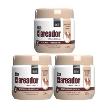 Imagem de Kit 3 Creme Clareador de Virilha e Axilas Intimo Joelhos Clareamento 1