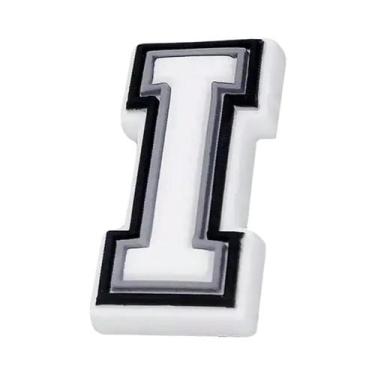 Imagem de Acessório De PVC Para Crocs, Charme De Letras Preto E Branco Para Puls