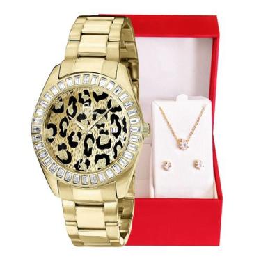 Imagem de Relógio Feminino Ana Hickmann Camuflado Cristais AH20122G - Champion