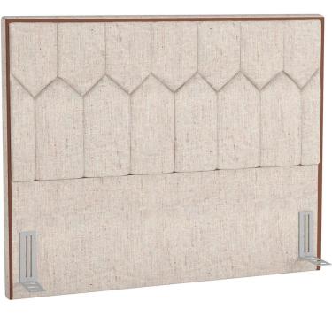 Imagem de Cabeceira Cama Box Casal Queen 160cm P05 Londres Bege Claro