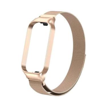 Imagem de Pulseira Magnética De Aço Inoxidável Para Xiaomi Mi Band 9 Active - Su