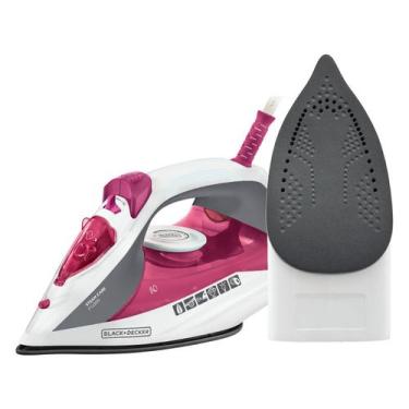 Imagem de Ferro de Passar a Vapor com Base Antiaderente 127V Rosa FX2200 Black +