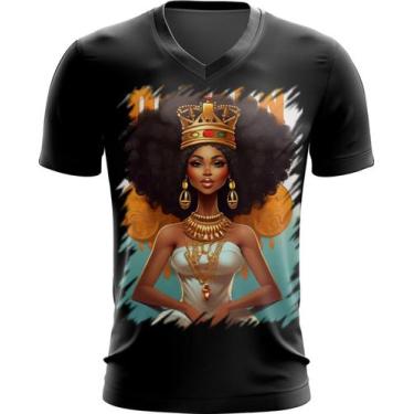 Imagem de Camiseta Gola V Rainha Africana Queen Afric 8, INF 10