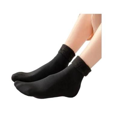 Imagem de Meias Curtas Femininas Quentes De Inverno 1-20 Pares, Grossas, Térmica