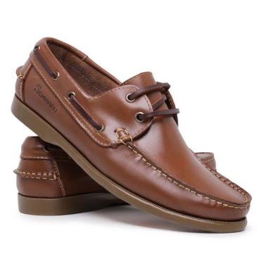 Imagem de Sapato Mocassim Dockside Masculino Estilo  606 - Schiareli, Marrom esc