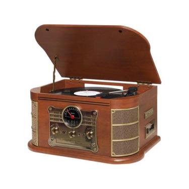Imagem de Vitrola Raveo Spazio K7, FM, Vinil, Cd e Bluetooth Bivolt