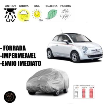 Imagem de Capa de Cobrir Carro FIAT 500 FORRADA M- Impermeável e Total Proteção 