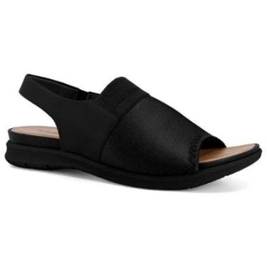 Imagem de Sandália Feminina Papete Elastano Preto Usaflex AA30016-Feminino