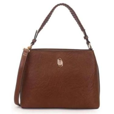 Imagem de Bolsa Wj Shoulder Bag Grande Bicolor com Alça Trançada - Feminina-Feminino