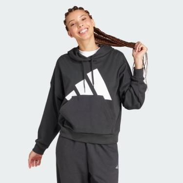 Imagem de Moletom Adidas Big Logo com Capuz Feminino Preto, M