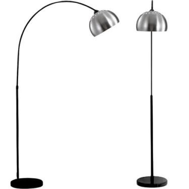 Imagem de Luminária Piso Chão 190cm Base Mármore Ajustável Arco Coluna Pedestal 