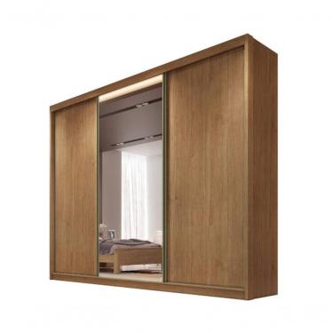 Imagem de Guarda Roupa Casal Com 1 Porta Espelhada 6 Gavetas - Londres-cumaru - Móveis Novo Horiz...