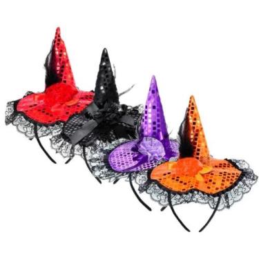 Imagem de Halloween tiara chapeu bruxa paete y2996-lj/po/rx/vm - ROMAFELE