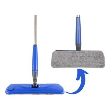 Imagem de Vassoura Mop Spray Perfect Pro Microfibra Azul Cabo Longo