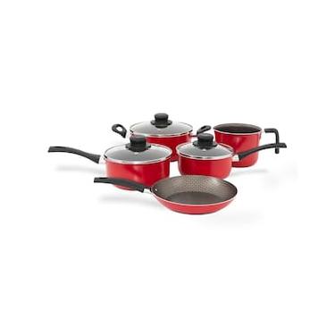 Imagem de Conjunto de Panelas Multiflon Gourmet 5 Peças Alumínio Antiaderente Ultra Vermelho