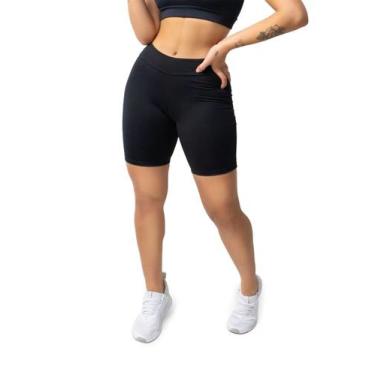 Imagem de Bermuda feminina esportiva suplex cintura alta - Remanescentes, P, Pre
