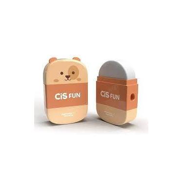 Imagem de Apontador com deposito cis borracha laranja - Cis Fun