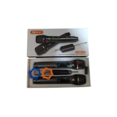 Imagem de Microfone Duplo Sem Fio Profissional C/ Bateria Recarregavel (LE903) -