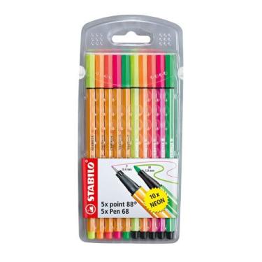Imagem de Caneta Stabilo NEON Point 88 / Pen 68 blister c/10 Cores
