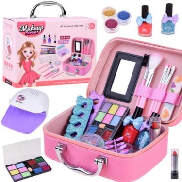 Imagem de Maleta De Maquiagem Infantil Rosa Com Acabamento Premium - GBG STORE