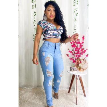 Imagem de Calça jeans feminina - Mulher charmosa 
