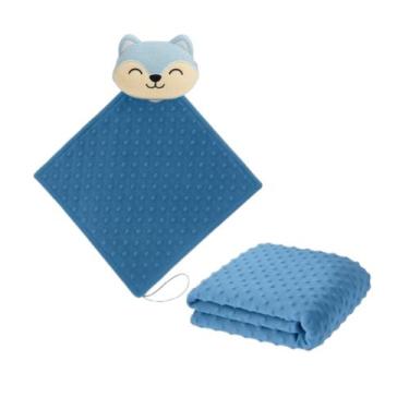 Imagem de Manta Cobertor Alto Relevo + Naninha com Pelucia para Bebê - Xukinha S