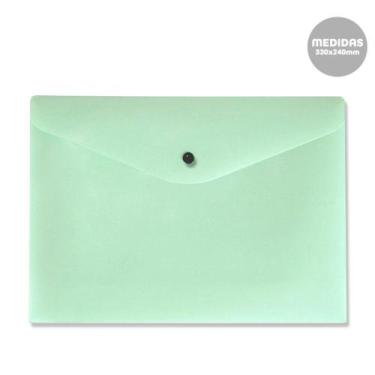Imagem de Envelope com Botão A4 Serena Verde Pastel Dello