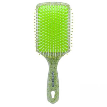 Imagem de Escova De Cabelo Raquete Nylon Verde Marco Boni