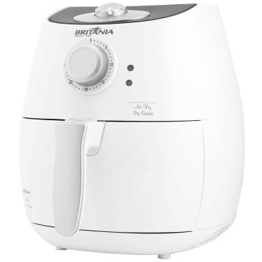 Imagem de Air Fryer Fritadeira sem Óleo Britânia Pro Saúde 2,5L 1300W Cesto Removível Divisória Branco 110V