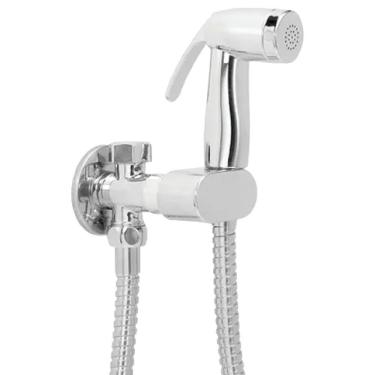 Imagem de Ducha Higiênica 8486 com Suporte Integrado e Gatilho Cromado Leve para Banheiro Furkin