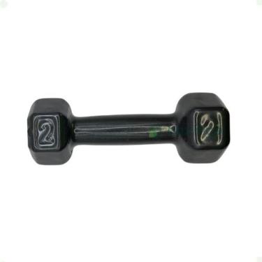 Imagem de Halter Sextavado Emborrachado - 2 Kg - 2M FITNESS