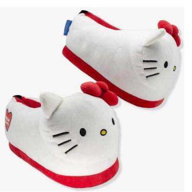 Imagem de Pantufa Unissex adulto Hello Kitty licenciada Tamanho: 36/38Cor:Branca