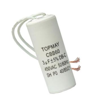 Imagem de Capacitor de partida acv 3uf x 450v - 3uf x 450vac cbb60 - TOPMAY