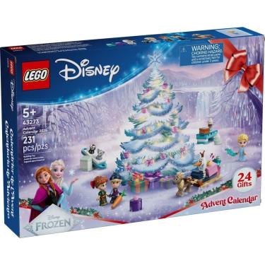 Imagem de Calendário do Advento Disney Frozen 2025 com 24 Portas e 231 Peças Lego