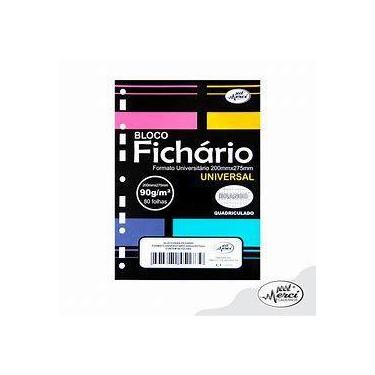 Imagem de BLOCO DE FICHÁRIO UNIVERSITÁRIO UNIVERSAL MERCI BRANCO - 200mm x 275mm