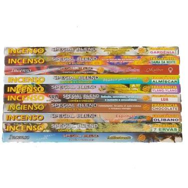 Imagem de Incenso sortidos 10 cxs 80 varetas 100% natural varias essencias fraga
