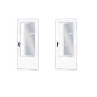 Imagem de Kit com 2 Portas de Aço Postigo 215x85cm com Grade Quadrada Minas Sul 
