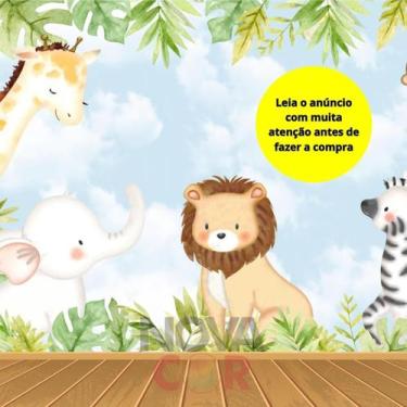 Imagem de Papel De Parede Infantil Animais Safari 1m² - Nova Cor