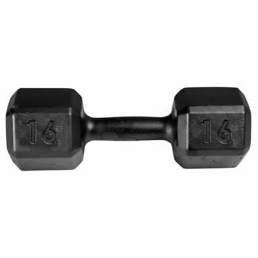Imagem de Halter sextavado 16kg para musculação, fitness, academia e treino de f