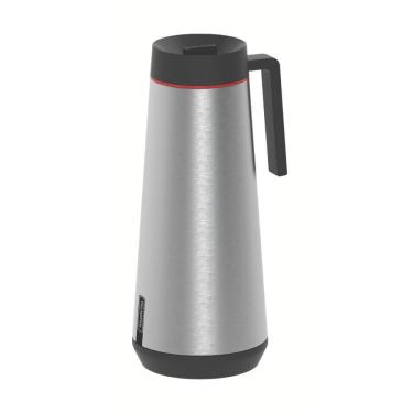 Imagem de Bule Térmico Exata Mantém Temperatura Aço Inox Acabamento Texturizado Fingerprint Free para Cozinha Prata 1L Tramontina